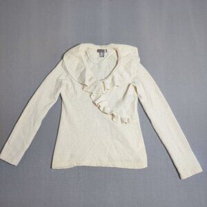 Cashmere by Charter Club sweater women's size S off-white colour 2 ply cashmere